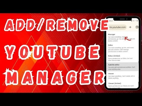 How To Add or Remove Manager of your YouTube Channel