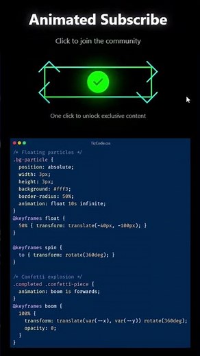 Insane Subscribe Button Animation Using HTML, CSS & JavaScript! 🔥🤯