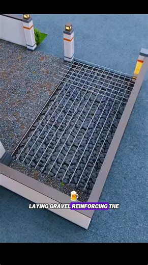 Genius Yard Makeover Idea for Perfect Home Parking! 🔧✨ Transform your yard into a functional and stylish parking space with this smart home renovation idea. This design upgrades curb appeal, improves outdoor convenience, and adds long-term value to your property. From reinforced ground work and durable tiling to an electric gate, retractable awning, landscape wall, and serene outdoor features, this yard makeover delivers both beauty and practicality. Perfect for homeowners looking for renovatio