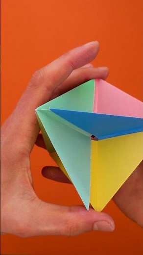 Paper Octahedron, QUICK and Very EASY to Make - DIY Origami Crafts #Shorts 📙