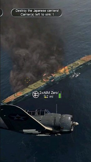 Sinking the Carrier | Battlestations Pacific #shorts #shortsvideo #gaming