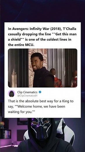 Avengers Infinity War 2018 TChallas Line Get This Man a Shield Is One of the Coldest in the MCU