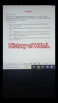 History of HTML | Evolution of HTML from HTML 1 to HTML5