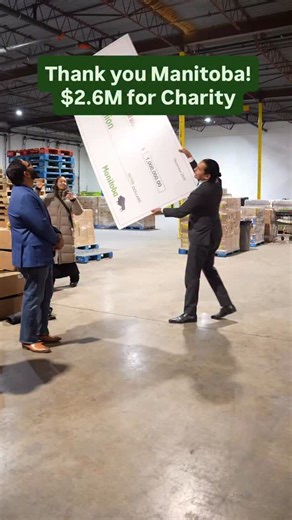 Wab Kinew on Instagram: "$1 million — delivered today to the Christmas Cheer Board. That’s what came from selling U.S. liquor and putting the proceeds back where they belong: into Manitoba communities. Altogether, those sales will return $2.6 million this holiday season — helping families get the support they need right now. This is what it looks like to take care of each other. Elbows up abroad. 💪 Helping hands at home. 🇨🇦"