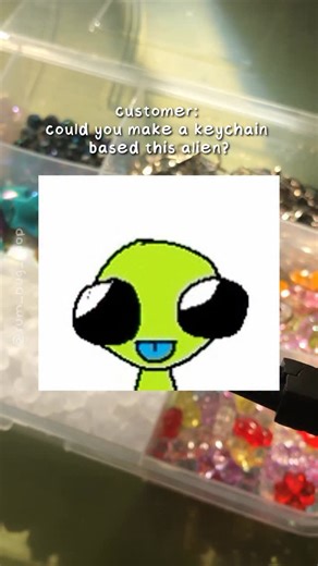 𝚜𝚞𝚖 𝚋𝚞𝚐 𝚜𝚑𝚘𝚙 🪲 on Instagram: "Custom alien keychain 👽 - you can get your own custom piece on my website! - - - - - #custommade #cuteaccessories #silly #storytime #funny"