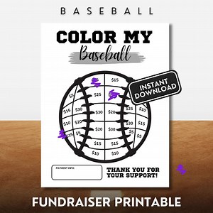 Baseball Fundraiser Flyer Baseball Fundraiser Board Printable Pick a Number to Donate Fill in My Baseball Sponsorship Donation Non Editable - Etsy