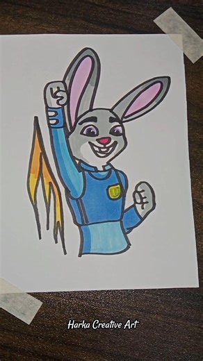 Cute Judy Hopps Drawing ✨ #zootopia #fanart