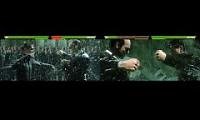 Mix of 2 videos from youtube : Neo Vs Agent Smith...With Healthbars (Final Battle)