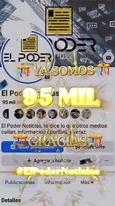 1.8K views | #ElPoderNoticias  GRACIAS POR SER PARTE DE EL PODER NOTICIAS  www.ElPoderNoticias.com ✨ 퐆퐫퐚퐜퐢퐚퐬 por acompañarnos día a día, por su confianza El 홋홤홙홚홧 홉홤황홞환홞홖홨 es un espacio informativo. | El Poder Noticias | Facebook