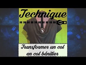 Couture - Transformer le patron d'un col classique en col bénitier