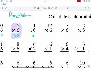 Math-Drills: Multiplying by 6