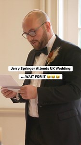 23K views · 158 reactions | Jerry Springer Crashes UK Wedding  #wedding #funnyreels #jerryspringer #husband #fypシ゚viralシ #wife | Lincolnshire Videography | Facebook