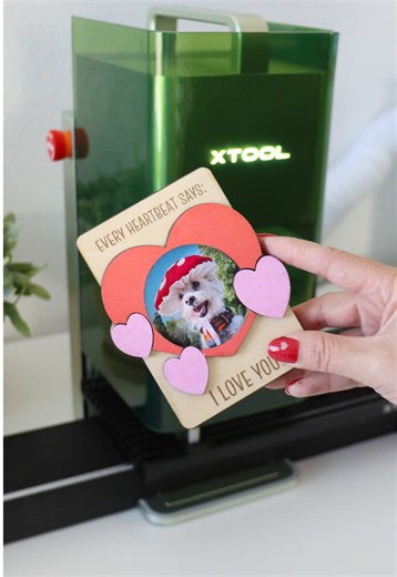 A little something for someone I love sooo much… my fur baby 🐾💖 Made with my handy xTool F1 and the slider adapter, did you know you can use this adapter to make larger cuts with your xTool F1? 👀🔥 This project took me about 12 minutes to cut, and I’m sharing my settings so you can try it too! Just remember, always test first before cutting your final piece 😉✂️ And by the way… if you’ve been thinking about getting an xTool, they’ve got an amazing Valentine’s Day sale right now 💘✨ 👉 Link is