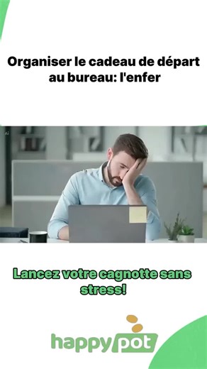 🇫🇷 Être en charge du cadeau de départ d'un collègue ne devrait pas signifier se transformer en agent de recouvrement. 😅 Oubliez les relances gênantes à la machine à café, les messages Slack ignorés et les fichiers Excel incompréhensibles. Avec Happy Pot, le processus devient invisible : partagez simplement un lien et laissez toute l'équipe participer en toute discrétion. Prenez les devants et lancez votre cagnotte de groupe dès aujourd'hui: 👇👉 https://happypot.ch 🇩🇪 Sich um das Abschiedsg