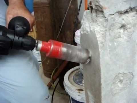 How to start drilling with dry core bit without a center pin.
