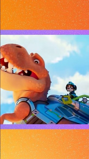 PAW Patrol crosses lava while riding dinosaurs! 🦖🔥