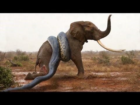 An Epic Clash Between An Elephant and A Giant Python, And What Happens Next？
