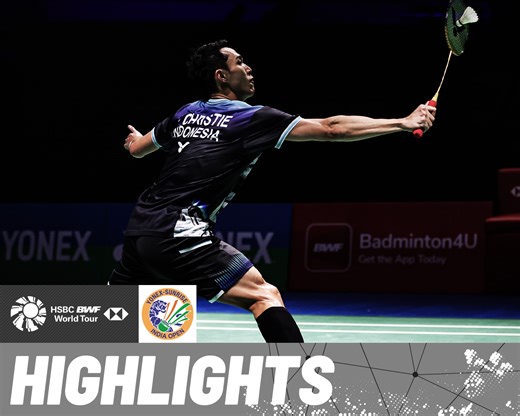 Jonatan Christie 🇮🇩 and Loh Kean Yew 🇸🇬 contend for a spot in the finals. #BWFWorldTour #IndiaOpen2026 | BWF — Badminton World Federation