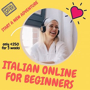 Italian language courses for BEGINNERS is starting next Monday! You are still on time to reserve your place and take advantage of the special offer. Pay only Euro 250 for 3 weeks Euro 30 of registration fee!! Hurry up! The course price includes all didactic digital material. Our Online courses are taught by mother tongue teachers with long experience and thanks to this they are having great success! It's an opportunity not to be missed! https://www.scuolaleonardo.com/italian-language-courses-onl