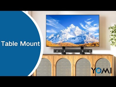 Universal Tabletop TV Stand – YUNMOUNT UT3004 | Fits 24″–86″ TVs, Adjustable Height, Heavy Duty