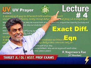 4. Exact Differential Equations | Physics for JL, DL & Asst. Professor Exams