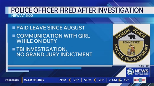 Pigeon Forge police officer fired after investigation into communication with a minor