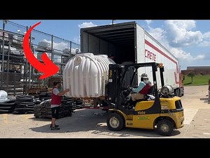Live Load at Lowe's | Unloading Truck with Forklift