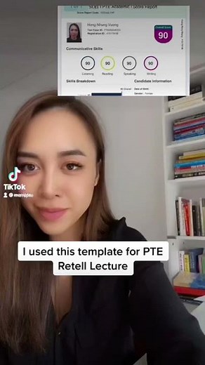 Retell Lecture template for PTE speaking 90