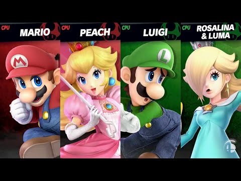 Super Smash Bros. Ultimate - Mario and Peach vs Luigi and Rosalina