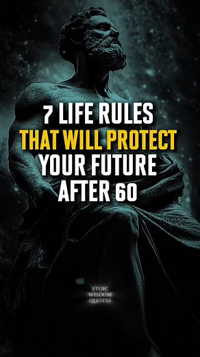 1.6M views · 50K reactions | 7 Life Rules That Will Protect Your Future After 60 | Stoic Wisdom #stoicism #lifelessons #quotes #motivation #after60 | Stoic Wisdom Quotes | Facebook