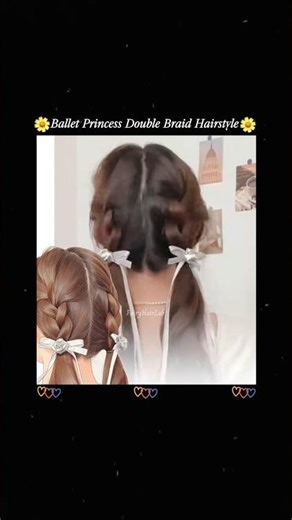 Ballet Princess Double Braid Hairstyle 🌺 Tutorial 💮 Fairy Hair Lab 🍁