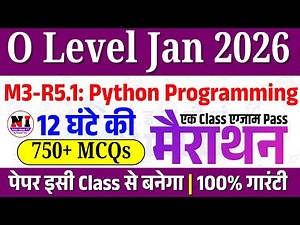 m3 r5 o level most important questions | o level m3r5 python | o level python mcq 2026 january