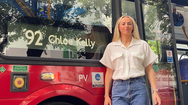 Lioness Chloe Kelly gets bus she took to Wembley named after her