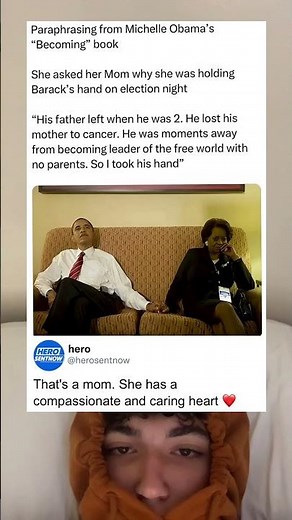 Michelle Obama explained why she held his hand