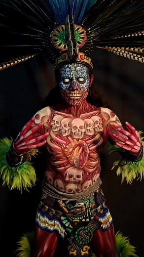 El señor del Mictlán: Arte del Body Paint Mexicano