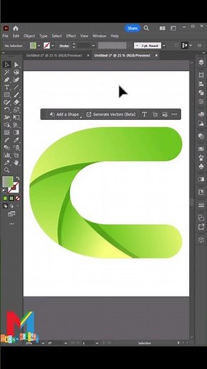 Create a Stunning Gradient Logo in Adobe #illustrator #shorts