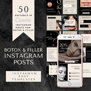 Botox and Filler Templates for Skincare Instagram Posts | Nurse Injector & Medspa Marketing Tools - Etsy UK
