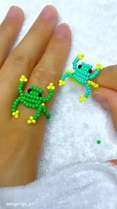 Make a frog ring#ring #gift #DIY #easydiy #handmade #handcraft #tutorial #beadsjewelry#knitting #seedbeads | Youra Khorn