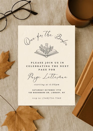 Book Themed Party Invitation: Editable Template (digital Download) - Etsy