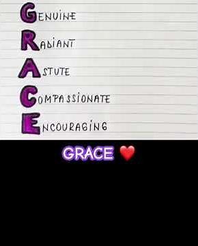 Meaning of the name GRACE #meaning #name #grace