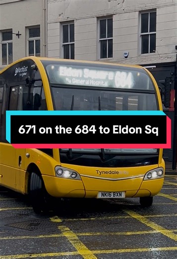 Go North East 671 NK16 BXM is seen here at the entrance for Eldon Square Bus Station operating the 684 to Eldon Sq! #gonortheast #viralvideos #busspotting #NorthEast #fyp