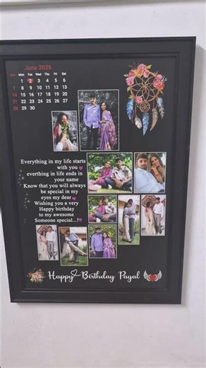 Happy Birthday Photo Frame 12x18 Wooden Premium Gift | Customized Birthday Photo Frame | Mr. Print