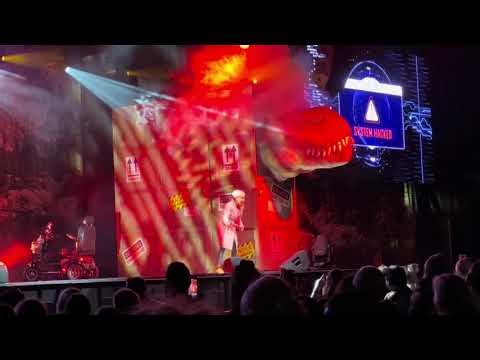 Giant Inflatable Dinosaur Takes Over Live Concert Stage 🦖