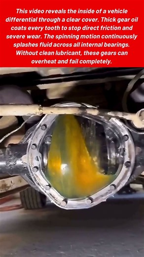 How Gear Oil Lubricates A Rear Differential In Motion