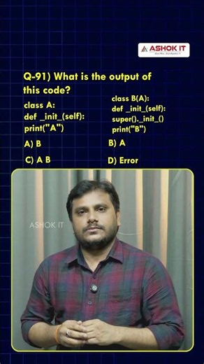 🤔 Can You Answer This Python Interview Question? | Ashok IT #PythonQuiz