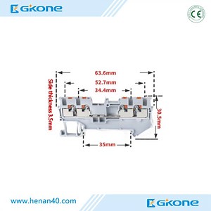 [Hot Item] 4 Pin (2input 2 output) Push in Terminal Blocks 0.14-15mm2 DIN Rail Spring Terminal Block