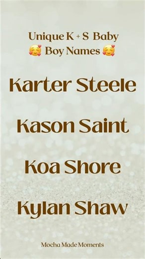 4 Aesthetic K+S Boy Baby Names That Actually Flow | Mocha Made Moments