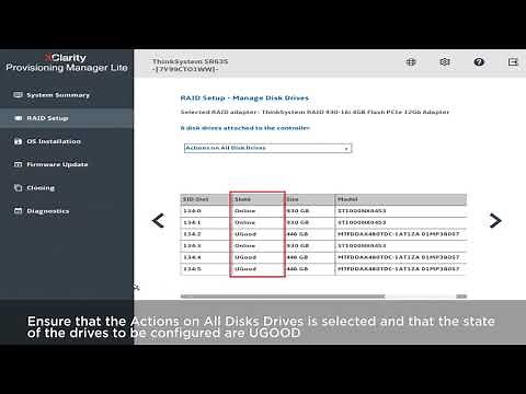 How to use LXPM Lite v2 to create a RAID array