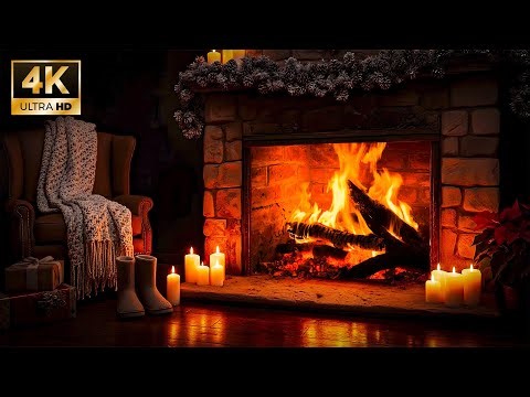 🔥 Stunning 4K January Fireplace - Gentle cracking sound for relaxation and better sleep | LIVE 24/7
