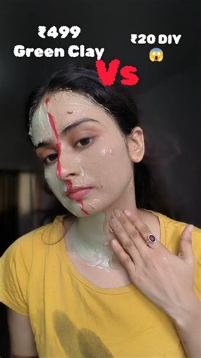 ₹499 Pink Clay Mask vs ₹20 DIY Face Mask | Which Is Better? 🤔✨‪@Skinova.13‬